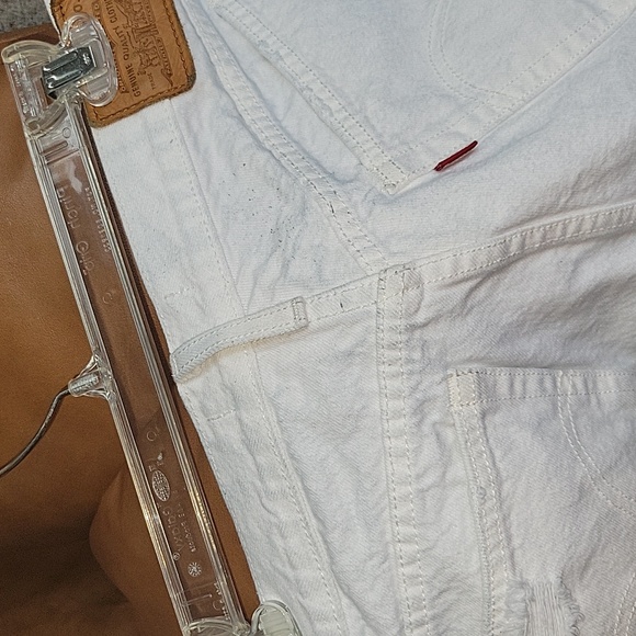 White Ripped Levi Jeans sz. 32 - Picture 6 of 6